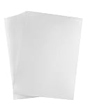 QWORK® 50 Hojas de Lamina Acetato Transparente A4, 0,12mm Espesor, para Impresora de Inyección de Tinta, Copiadora o Retroproyector p