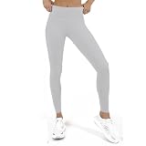 Nakloe | Mallas Deporte Mujer | Leggins Deportivos | Ropa Deportiva | Leggings para Fitness, Yoga, Gym, Running | Cintura Alta (L/XL, Gris)