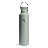 Hydro Flask – Standard Flex Cap 710 ml (24 oz) Botella – Acero inoxidable, a prueba de fugas, compatible con portavasos – Aislada, 24 h fría y 12 h caliente – Agave