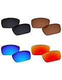 Galvanic Lentes de repuesto para gafas de sol Oakley Fuel Cell OO9096, color negro, ámbar, rubí y hielo