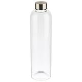 APS 66909 - Botella de cristal (7,5 x 7,5 cm, altura 28,5 cm, diámetro de 7,5 cm, 1 L), transparente