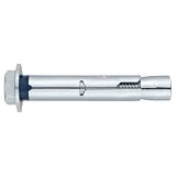 INDEX Fixing Systems CH-TO - Pack de 15 anclajes antigiro para cargas altas (recubrimiento cincado, tornillo hexagonal 6,8 mm, M6 x 60 mm, diámetro de 8 mm)