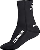 CRESSI desde 1946 - Neoprene Socks Resilient 3mm L - Escarpines de Neopreno Negro Doblemente Forrados 3 mm Diseñados Específicamente para Buceo, Apnea, Snorkel y otros Deportes Acuáticos, Unisex, L