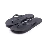R-ISLAND Flip-Flop para mujer, chanclas de verano ligeras y cómodas, ideales para playa, piscina, casa y uso diario.(Negro, 37)