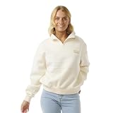 RIP CURL Fortaleza - Forro polar con media cremallera para mujer, color beige, talla XL