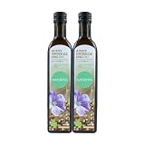 Pack Aceite de lino de primera presión en frío Bio | 2x500ml | Naturitas Essentials | Prensado en frío | Fuente de ácidos grasos Omega 3 y Omega 9 | Aceites y Vinagres