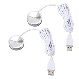 Depisuta Focos LED, Mini Foco con Enchufe USB de 5 V, Accesorio de Iluminación para Exhibición de Joyería con Cable de 4,2 Pies, Lámpara LED Pequeña para Gabinete de Joyería (Luz calida)