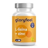L-Lisina 400 Cápsulas - 1000 mg L Lisina HCL por día - De Fermentación Vegetal - Aminoácido esencial con Zinc para tu Sistema Inmunitario* - Vegano, Probado en laboratorio, Sin aditivos