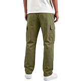 Pantalones Cargo con Bolsillos Rectos insertados. Pantalones de Trabajo inf | Vaqueros Polares Hombre Vestir Oversize Con Cielo Cintura Moño Pata Esquinis Vigilante Futbol Entallado