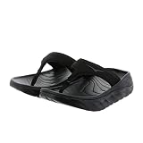 HOKA ONE ONE Women's Ora Recovery Flip Sandals Black/Dark Gull Gray 7 M US