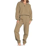SCBFDI Ropa Festival Mujer Sexy, Conjunto Gym Mujer Chandal de Conjuntos Deportivos Pantalon Yoga Ropa Barata Tallas Grandes Pantalones Hippies Baratos Chándales Marrón S