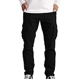 Genérico 2026 Pantalones de Trabajo Cargo 6 Bolsillos para Hombre Combate Seguridad Resistente Multibolsa (Black, XL)