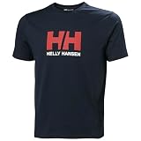 Helly Hansen Hombres Camiseta con el Logotipo de HH 3.0, Azul Marino, M