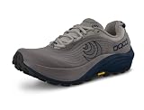 Topo Athletic Pursuit 3 - Zapatos deportivos para correr para hombre, cómodos, ligeros, acolchados, duraderos, 0 mm, color gris/azul marino, talla 10