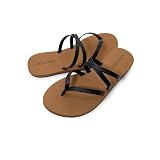 Volcom Mujer Easy Breezy II Tongues, Negro Nuevo, 39 EU