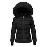 Uwdiohq Camisetas+Algodon+Baratas Chaqueta Acolchada Mujer Roja Cazadora Primavera De Montaña Plumifero Negro Brillante Mujeres Chaquetas Estampadas Invierno