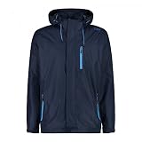 CMP - Chaqueta de hombre con cremallera y capucha transpirable, Azul negro, 56