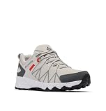 Columbia Men's Peakfreak 2 Outdry, Waterproof Low Rise Trekking and Hiking Shoes, Moonstone/Red Quartz, 8