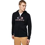 Oakley Sudadera con Capucha y Cremallera Completa Bark 2.0 para Hombre, Negro/Bandera Americana, M