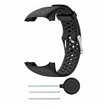 Correa de repuesto de silicona compatible con Polar M400/M430, correa de repuesto para reloj inteligente Polar M400 / M430, para hombre y mujer, 143.5 x 36 mm + 95 x 36 mm