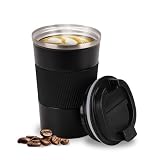 Smarthers Termo Cafe o Te - Taza Termo Cafe para Llevar, Vaso Termico con Mantenimiento de Frío y Calor 4-6 Hrs, Taza Termica de Acero Inoxidable Bpa Free, Vaso Cafe para Llevar, Vaso Termico Cafe