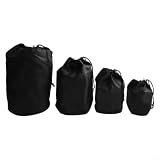 de para almacenamiento Nailon 4Pcs Cuerda Camping de para almacenamiento | Cobertura parcial contra humedad, para polvo y suciedad, negro discreto, perfecto viajes mochileros, organización eficiente