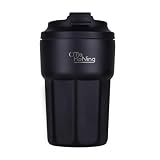 Otto Koning Termo Café 350 ml, Vaso Térmico Acero Inoxidable Antigoteo | Doble pared aislante, acero inoxidable 18/8, libre de BPA, apto portavasos, ideal oficina, viaje y regalo
