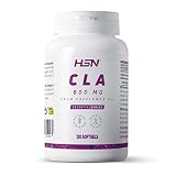 CLA 1000mg de HSN | Estandarizado para 80% de Ácido Linoléico Conjugado (Omega 6) | Alta Concentración | No-GMO, Sin Gluten, Sin Lactosa | 120 Perlas