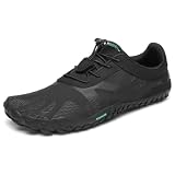 SAGUARO Hombre Barefoot Zapatillas Minimalistas Mujer Antideslizante Zapatos Barefoot para Zero Drop Soles Vanta Negro,Gr.42