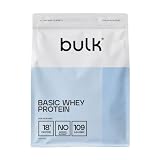 Bulk Basic Proteína de Suero en Polvo | Chocolate | 1,25 kg | 41 Raciones | Hasta 18 g de Proteína | Bajo en Azúcar | Fórmula de Rápida Absorción | Apoya el Crecimiento y la Recuperación Muscular
