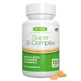 Igennus Super B-Complex, Complejo B Metilado, 180 Comprimidos Veganos | Metilfolato, B12 Metilcobalamina y Vitamina C, Liberación Prolongada para Energía Todo el Día, Alta Absorción, Formas Activas