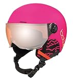Bollé - Quiz Visor, Hot Pink Matte, Orange Gun Visor Cat. 2, Small, Snow Helmets, Unisex, Children