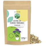 Alpi Nature Cardo Mariano Infusión 125g, Hierba de Cardo Mariano Seca y Cortada, Té de Hojas Sueltas