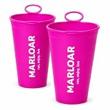 MARLOAR Vaso Plegable Trail Running Pack 2, 200 ml, Soft Cup Rosa Reutilizable y Flexible, Vaso Trail Running para Carreras, Senderismo, Hidratación, Running y Actividades Outdoor