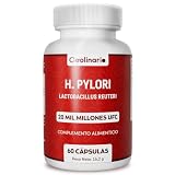 Coolinario H Pylori Probiótico 20 mil millones UFC L. reuteri, 60 cáps veg | Probiótico Lactobacillus reuteri, tecnología de encapsulación multicapa, 1 cápsula al día, 2 meses de suministro (1 unidad)