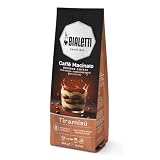 Bialetti Café molido universal 250 g – Mezcla aromatizada con Tiramisú, apto para cafetera Moka, prensa francesa y máquinas espresso