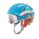 HEAD Mojo Paw Set - Casco de esquí y Snowboard (Incluye Gafas, diseño de la Patrulla Canina), Color Rojo y Azul