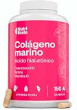 Colágeno Marino Hidrolizado Puro con Ácido Hialurónico y Coenzima Q10 | 150 Días, Refuerzan Articulaciones, Piel, Pelo y Uñas, Péptidos Tipo I, Vitamina C y Biotina, Alta Biodisponibilidad