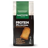 SANTIVERI – Pan Tostado Proteico con 25% de Proteína, Alto en Fibra, Pan Proteico con Proteína Vegetal, Bajo en Azúcares – 240 g