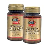 Obire | Alcachofa + Cola de Caballo 300 mg | 60 Cápsulas | Pack de 2 Unidades | Digestivo y Propiedades Remineralizantes