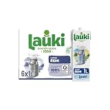 Lauki - Leche Semidesnatada de Bienestar Animal - Sin Azúcar Añadido y Sin Gluten - Brik UHT Pack 6 x 1L