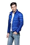Plumífero para Hombre Ultra Ligero Plumas Hombre Abrigo Plumas Plumon Plumas Ligero Parka Plumas los Mejores Plumiferos Abrigo de Plumas Plumifero Ligero Plumifero Largo Plumiferos Azul Real 2XL