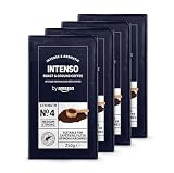 by Amazon Café molido Natural Caffè Intenso, Tueste medio, 1 kg (4 Paquetes de 250 g) - Certificado por Rainforest Alliance