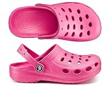 ESTRO Zuecos Niño Piscina Sandalias - Zuecos Cross Niño Sandalias Goma Niña Chanclas Playa Niña A03 (Rosa, 24 EU)