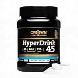 Crown Sport Nutrition HyperDrink 45 | Bebida Isotónica con 45 g de Carbohidratos en Ratio 1:0,8 (Maltodextrina:Fructosa) + Sodio | Sin sabor, alta pureza | Vegano