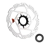 Jane Eyre Discos de freno de bicicleta para disco de freno rotores Shimano SM-RT54 disco de freno de bloqueo central de 160 mm con tapa de bloqueo para bicicletas de carretera bicicletas de montaña