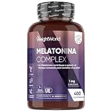 Melatonina 1mg Complex - 400 Comprimidos con Magnesio para Más de 1 Año