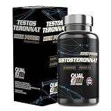 Testosterona Pura para Hombres | Aumenta el Crecimiento Muscular | y La Más Energía | Maca + Zinc | Más Resistencia | Mejora el rendimiento deportivo | 120 Comprimidos | Qualnat