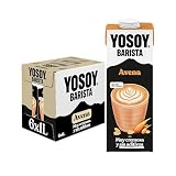 YOSOY Bebida Vegetal de Avena Barista - especial para el café, pack de 6 x 1L