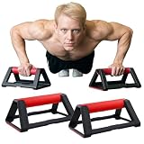 2 Pcs Barras Paralelas, Tabla de Flexiones con Base Silicona Antideslizante, Portátil Apilable, Capacidad Carga 110kg, Calistenia en Casa, Soporte Suelo for Push Up Fitness Exterior, 19x11x7cm